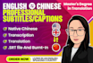 create professional english or chinese subtitles captions or srt files