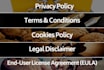 write perfect privacy policy and tos and other policies