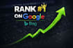 rank your website to the 1st page of google and bing