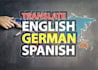 translate 1000 words between english, german and spanish