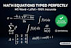 do professional math equation typing in ms word and latex