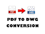 do dwg conversions from pdf or image