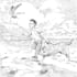make black and white children book illustration