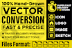 redraw, vectorize, trace, recreate your logo into vector