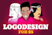 design attractive cartoon logo