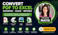 convert PDF or image to excel with accurate formatting