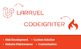 develop a website using laravel, codeigniter