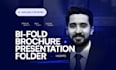 design a professional bifold brochure or presentation folder