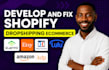 set up, customize, and fix shopify, woocommerce, etsy, clickfunnels, ecwid