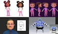 create 3d character animation, model, rig, light and render