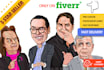 draw exclusive cartoon, caricature just for you