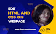edit html and css on your webpage