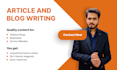 write optimized SEO articles and blog posts