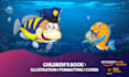 draw children story book illustration and childrens picture book