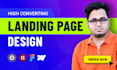 design a high converting landing page in unbounce, wordpress, figma