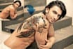 put realistic tattoo in 5 photos