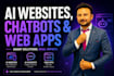 develop ai website, ai chatbot, ai web application as full stack developer