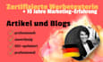 write a professional german article and blog