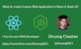 do custom web application using react and node js