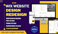 do wix website design and redesign existing wix website
