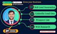 do high quality linkedin b2b lead gen, contact list building and data collection