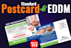 design postcard or eddm postcard in 24 hours