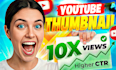 design amazing youtube thumbnail in 2 hours