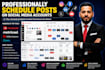 professionally schedule posts on social media accounts
