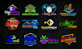 design a modern 2d 3d logo design for your business with copyrights