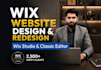 design wix website and redesign a business wix website