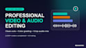 do fast video editing with professional audio mixing and sync