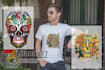design the sugar skull logo for t shirt etc
