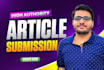 provide article submission to 30 unique sites