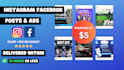 create stunning branded facebook or instagram post designs