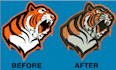 do embroidery digitizing logo into dst pes asap