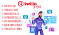 build twilio application with bulk SMS, voice calls, chatbox