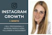 manually manage and grow your instagram account monthly