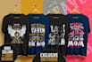 do custom typography  t shirt design