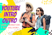 do youtube intro outro promo trailer and animated logo video