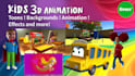 create kids 3d animation and rhymes