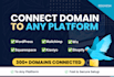 connect your domain to any website, shopify, wix, wordpress or squarespace