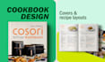 your cookbook cover and recipe book layout for print