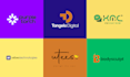 create a modern logo design with copyrights