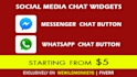 add facebook messenger, whatsapp chat button to your website