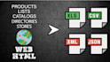 do data web scraping, mining, grabbing extraction, CSV excel