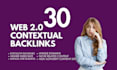 build 30 high quality link building with contextual SEO dofollow backlinks
