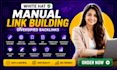 build white hat contextual backlinks with manual link building for off page SEO