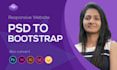 convert PSD to responsive HTML CSS bootstrap website