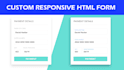 create HTML form,web form,responsive design