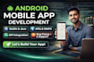 fix bugs and develop android app and flutter in android studio java kotlin dart